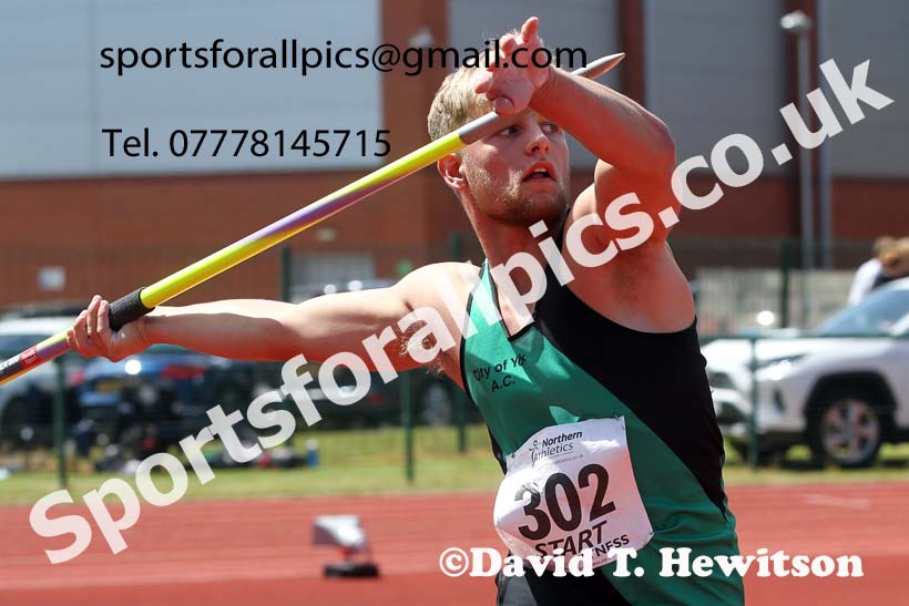 Mens under-20s javelin, 2021 Northern Senior and Under-20s Champs., Leigh. Photo: David T. Hewitson/Sports for All Pics